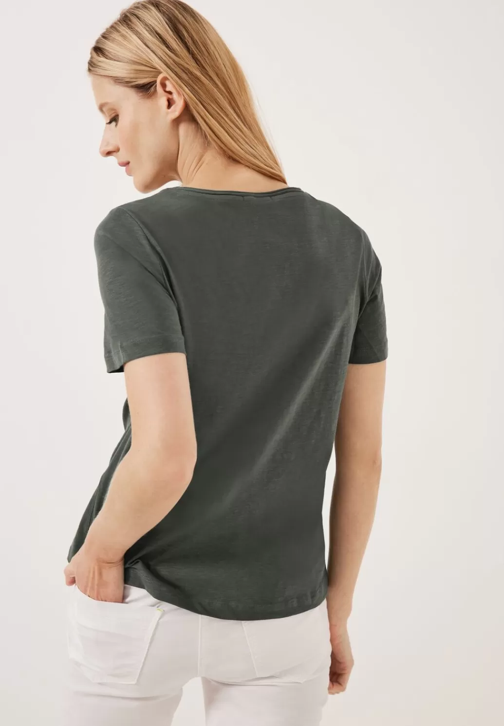 Street One Basic V-Neck T-Shirt^Damen Shirts