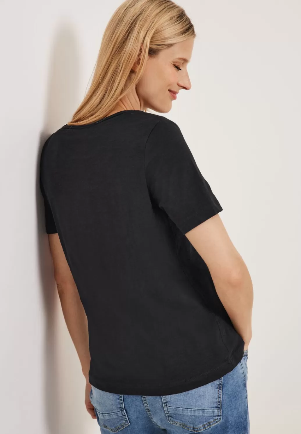 Street One Basic V-Neck T-Shirt^Damen Shirts