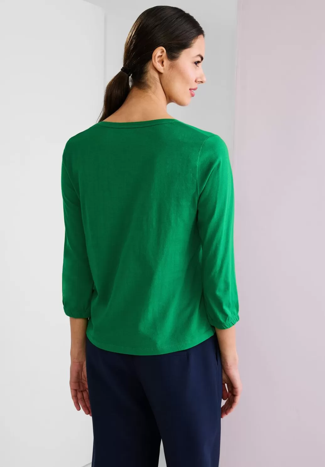 Street One Basicshirt In Unifarbe^Damen 3/4-Arm Shirts