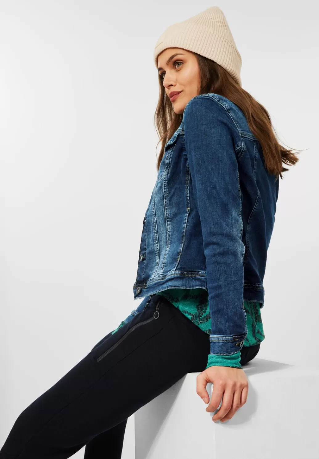 Street One Blaue Jeansjacke^Damen Jacken