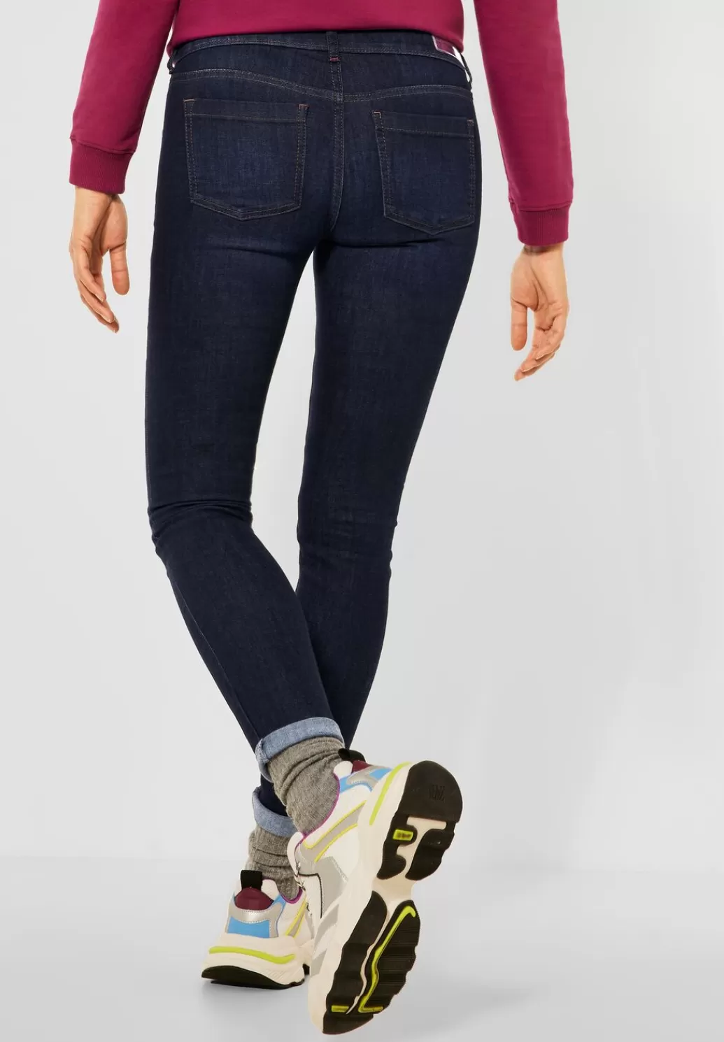 Street One Blaue Slim Fit Jeans^Damen Lange Jeans