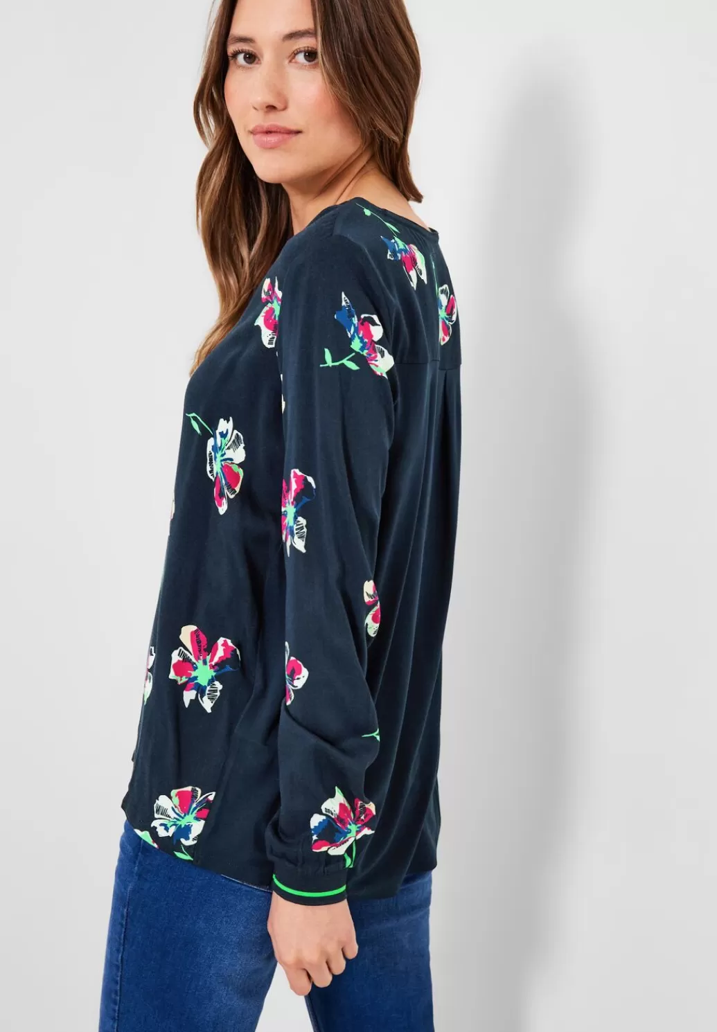 Street One Blumen Printmix Bluse^Damen Langarm Blusen