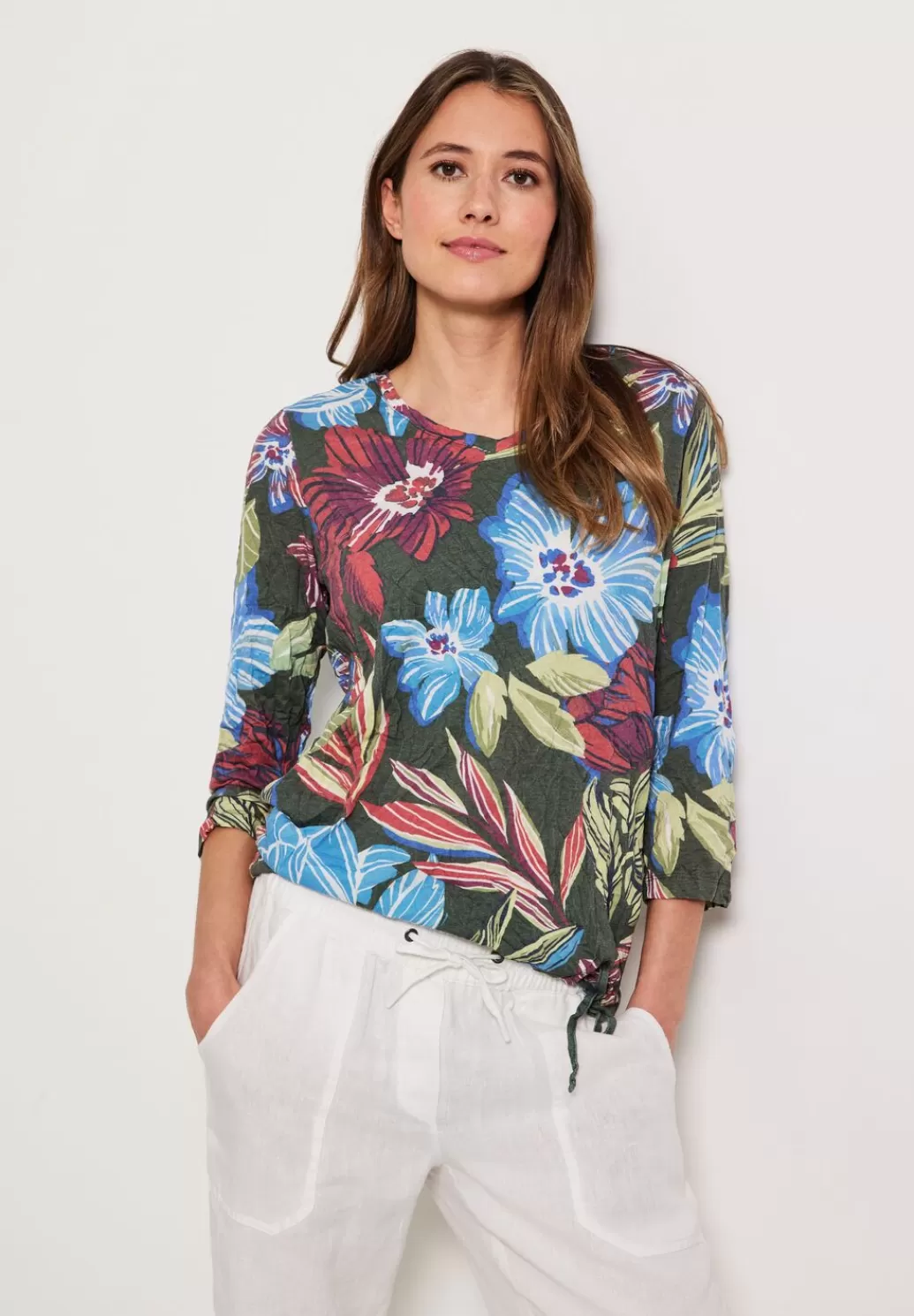 Street One Blumenprint Crash Shirt^Damen 3/4-Arm Shirts