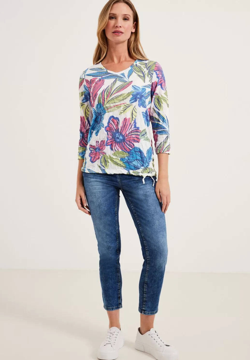 Street One Blumenprint Crash Shirt^Damen 3/4-Arm Shirts