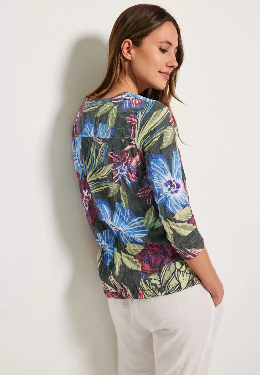 Street One Blumenprint Crash Shirt^Damen 3/4-Arm Shirts