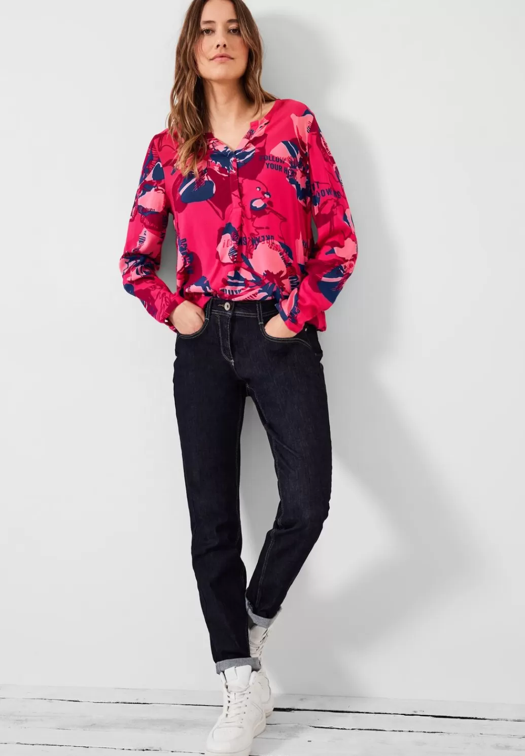 Street One Bluse Im Multicolorprint^Damen Langarm Blusen