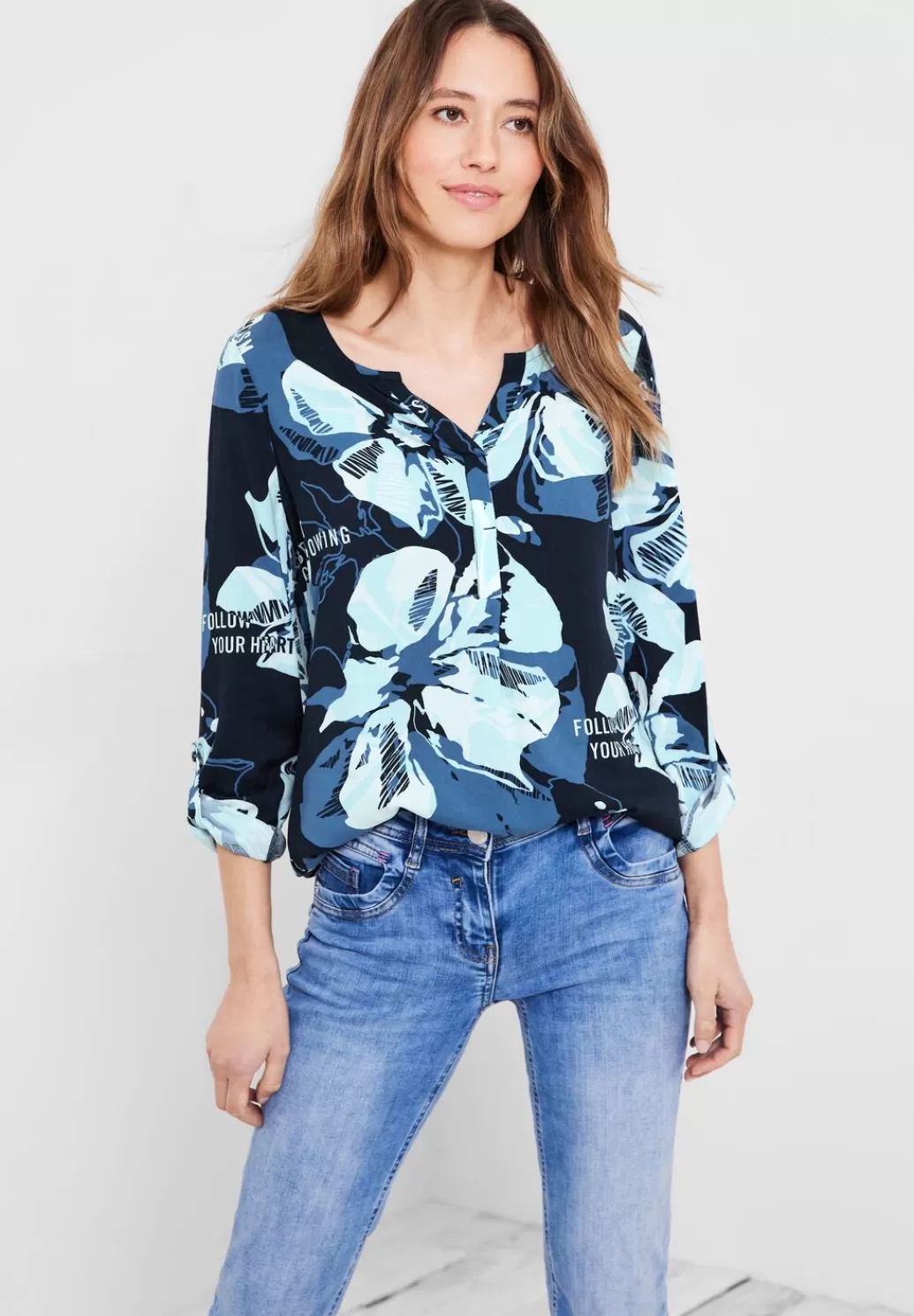 Street One Bluse Im Multicolorprint^Damen Langarm Blusen