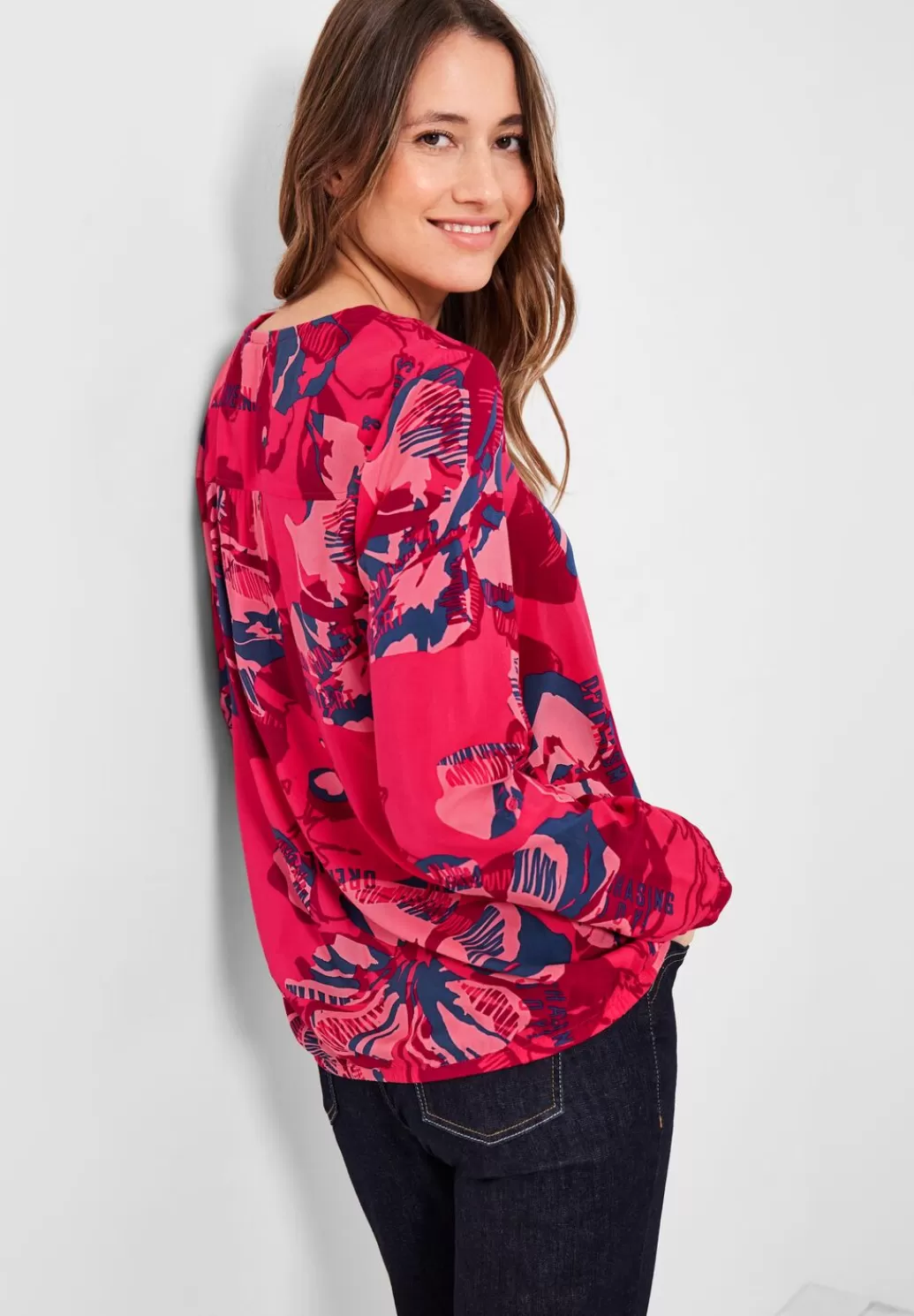 Street One Bluse Im Multicolorprint^Damen Langarm Blusen