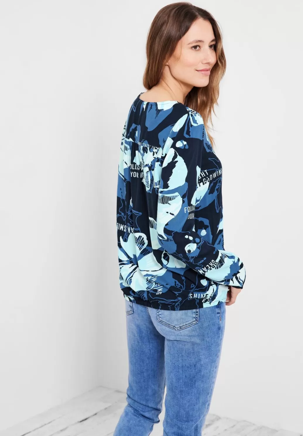 Street One Bluse Im Multicolorprint^Damen Langarm Blusen