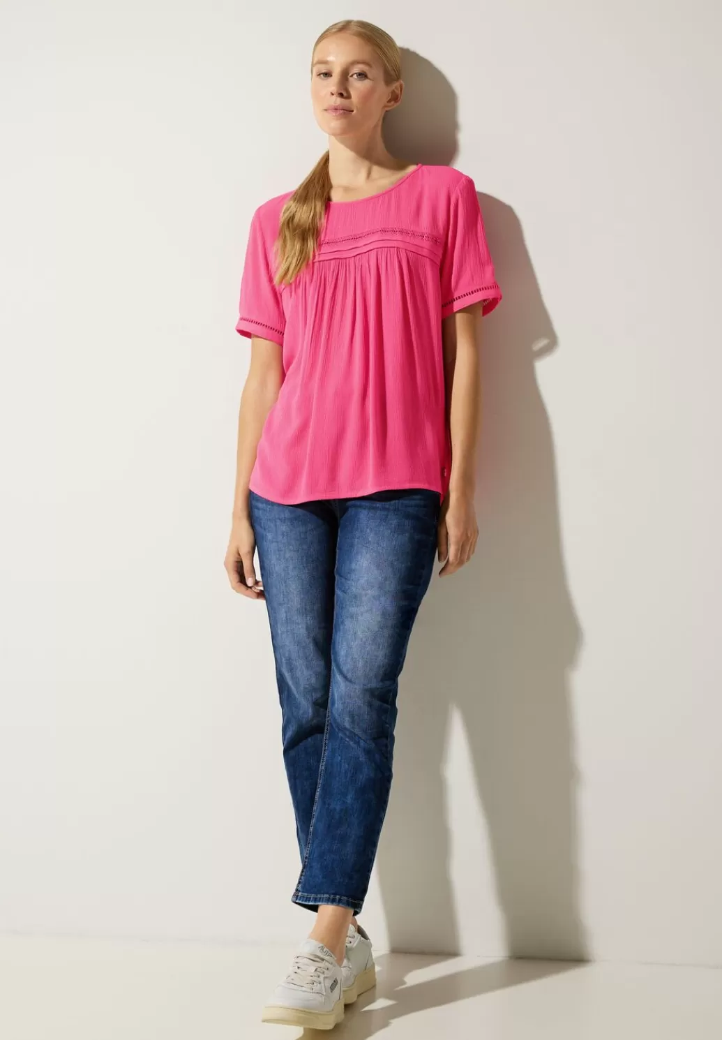 Street One Bluse In Crinkle Optik^Damen Kurzarm Blusen