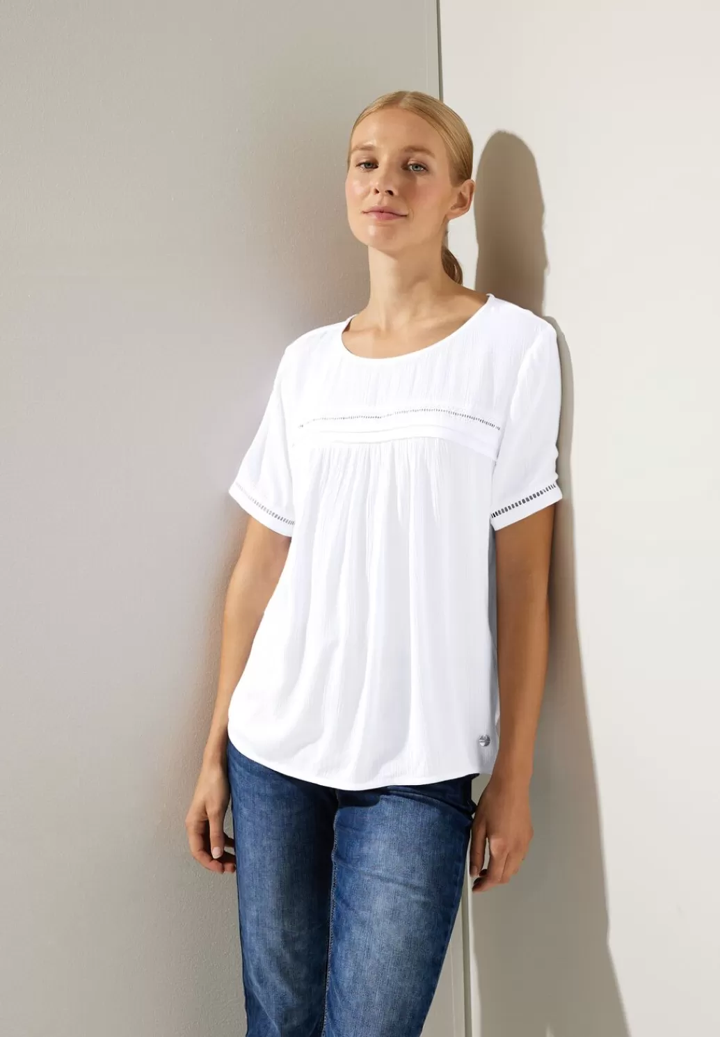 Street One Bluse In Crinkle Optik^Damen Kurzarm Blusen