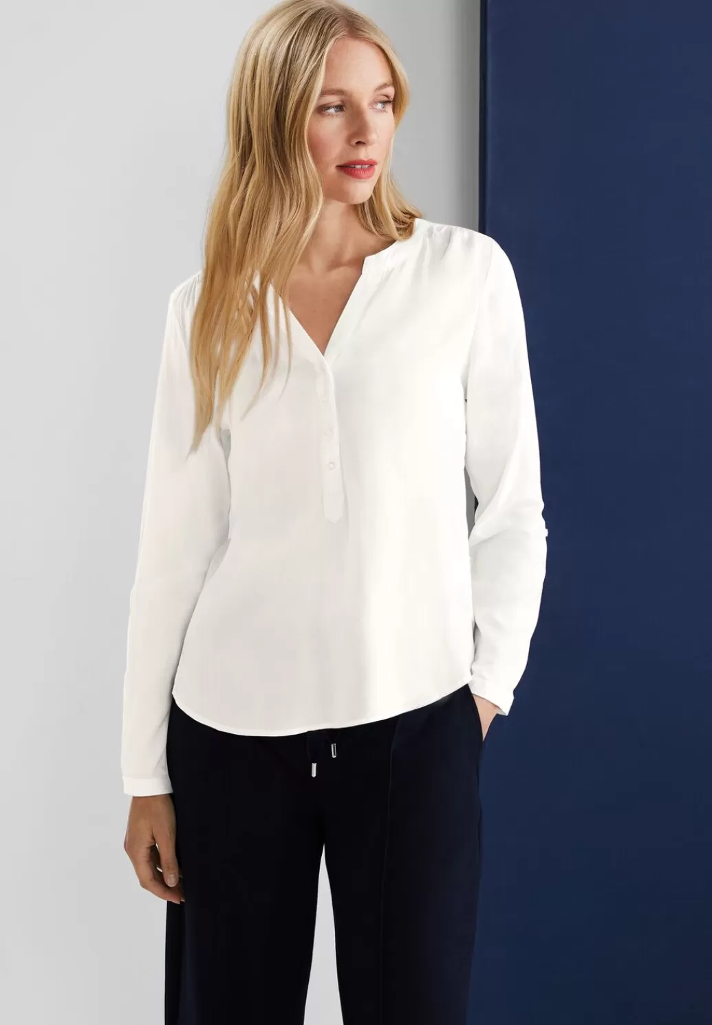 Street One Bluse In Unifarbe^Damen Langarm Blusen