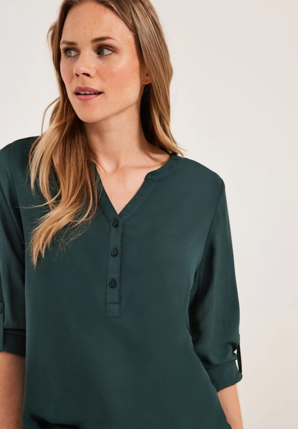 Street One Bluse In Unifarbe^Damen Langarm Blusen