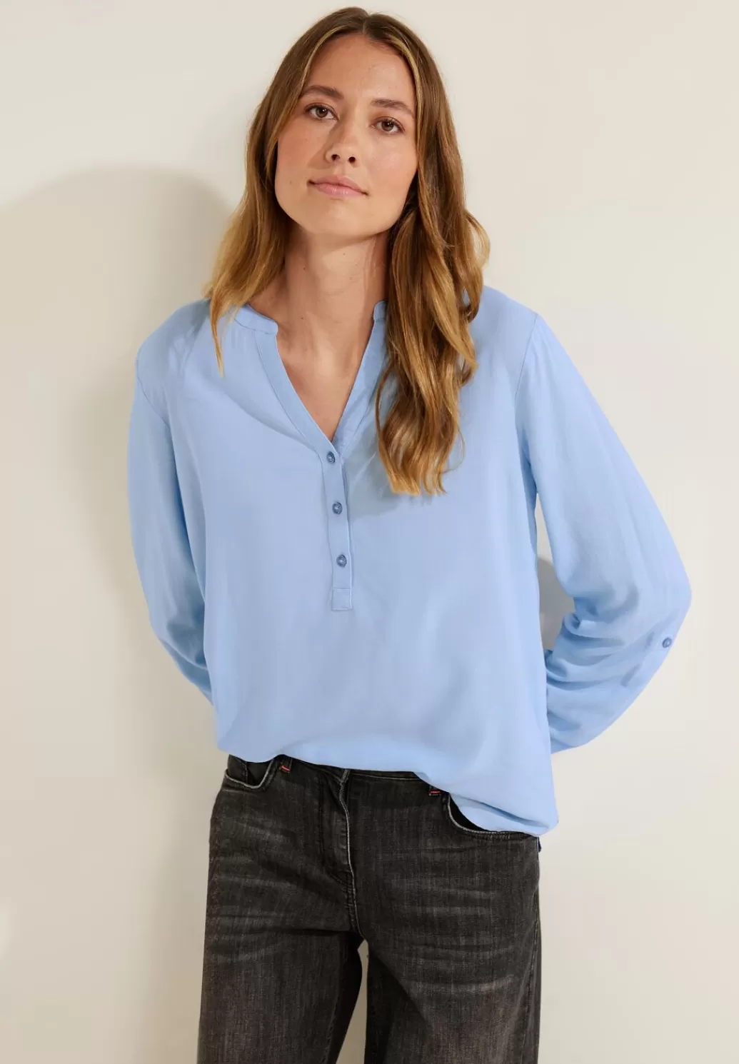 Street One Bluse In Unifarbe^Damen Langarm Blusen