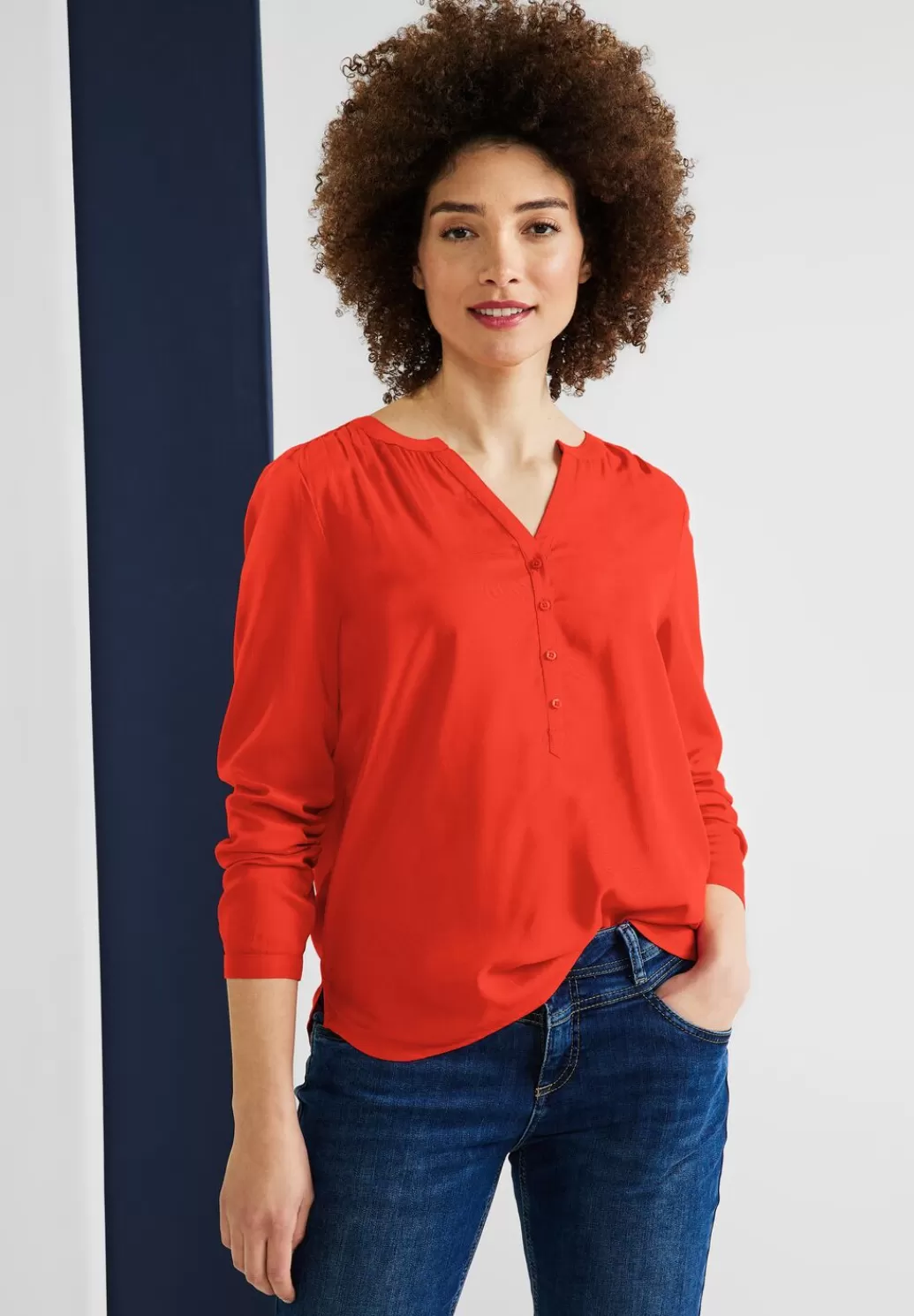 Street One Bluse In Unifarbe^Damen Langarm Blusen