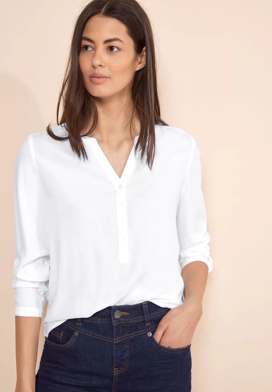 Street One Bluse In Unifarbe^Damen Langarm Blusen