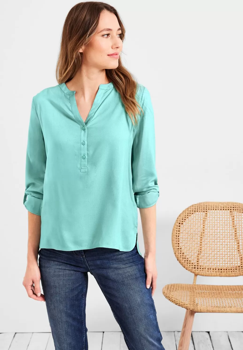 Street One Bluse In Unifarbe^Damen Langarm Blusen