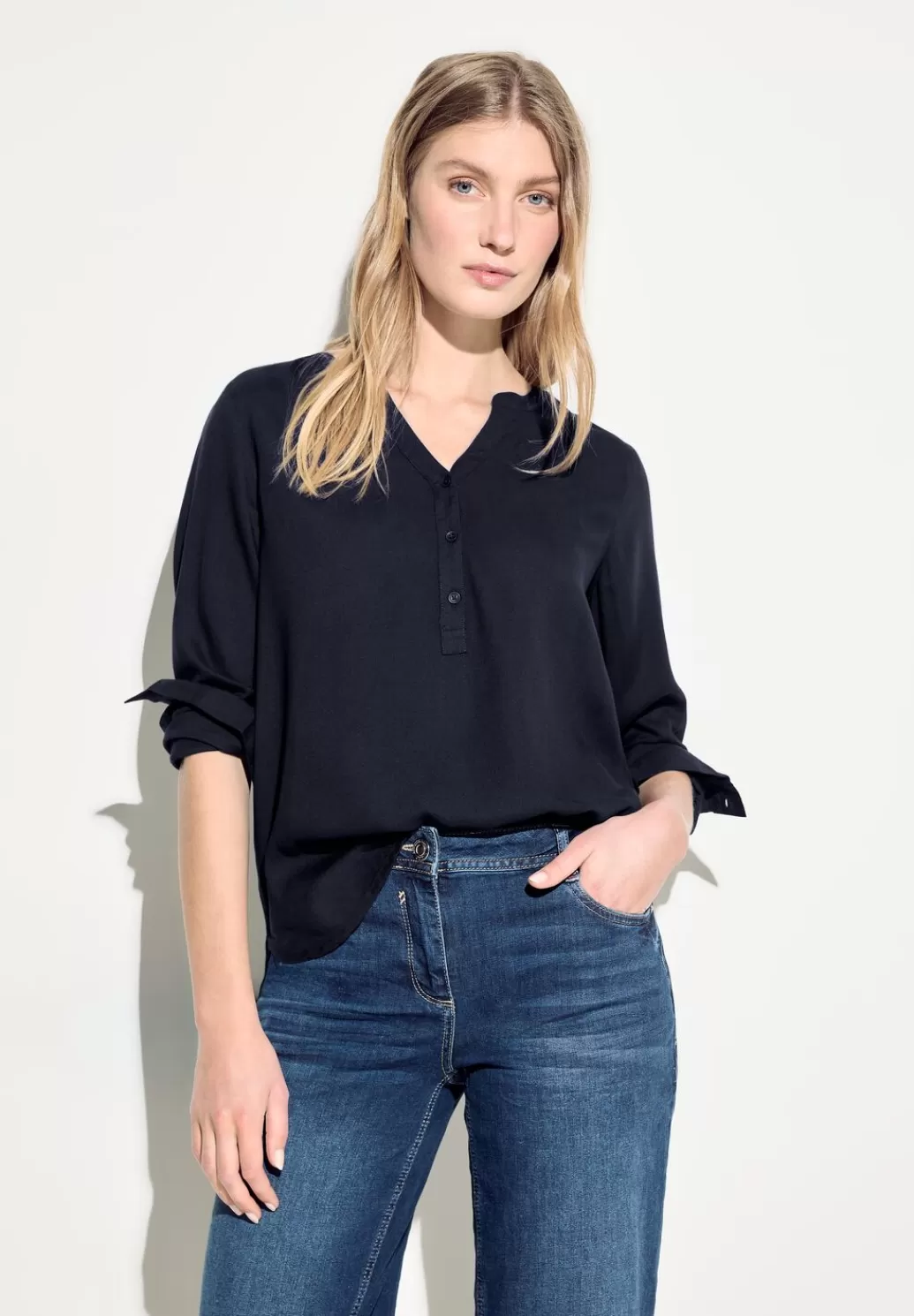 Street One Bluse In Unifarbe^Damen Langarm Blusen