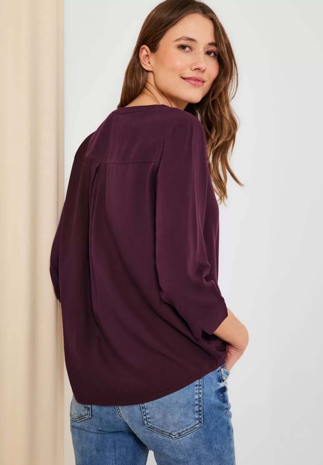 Street One Bluse In Unifarbe^Damen 3/4-Arm Blusen