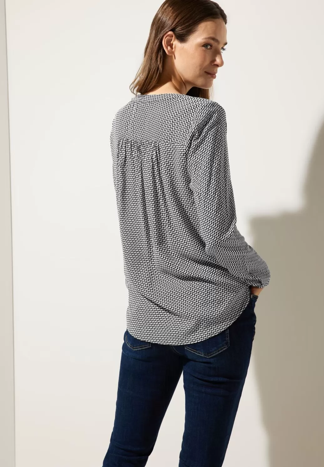 Street One Bluse Minimalmuster^Damen Langarm Blusen