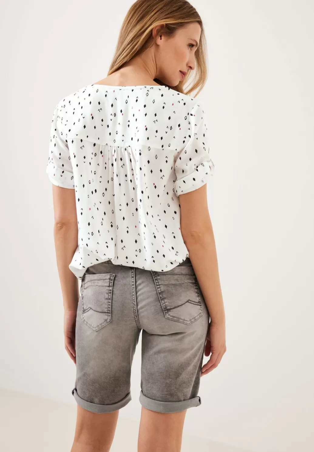 Street One Bluse Mit Allover Print^Damen Kurzarm Blusen