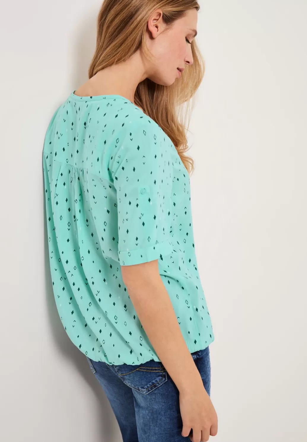 Street One Bluse Mit Allover Print^Damen Kurzarm Blusen