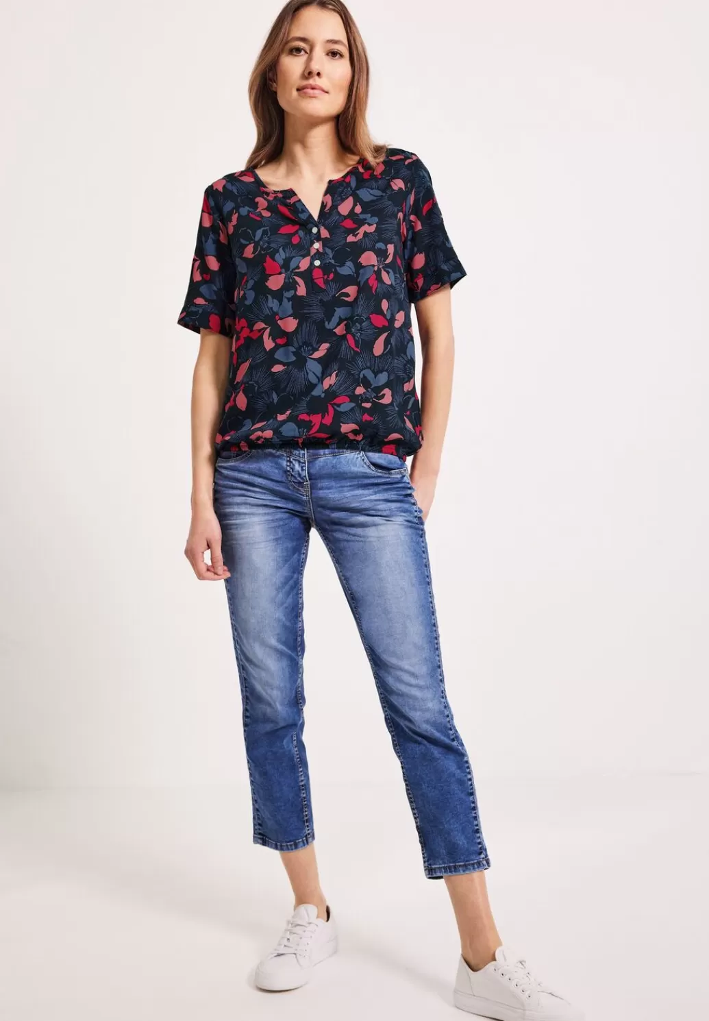 Street One Bluse Mit Blumenmuster^Damen Kurzarm Blusen