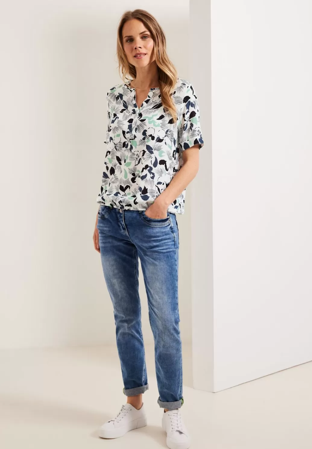 Street One Bluse Mit Blumenmuster^Damen Kurzarm Blusen