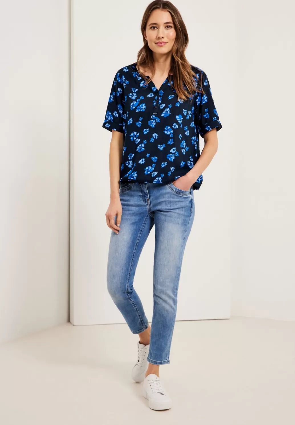 Street One Bluse Mit Blumenprint^Damen Kurzarm Blusen