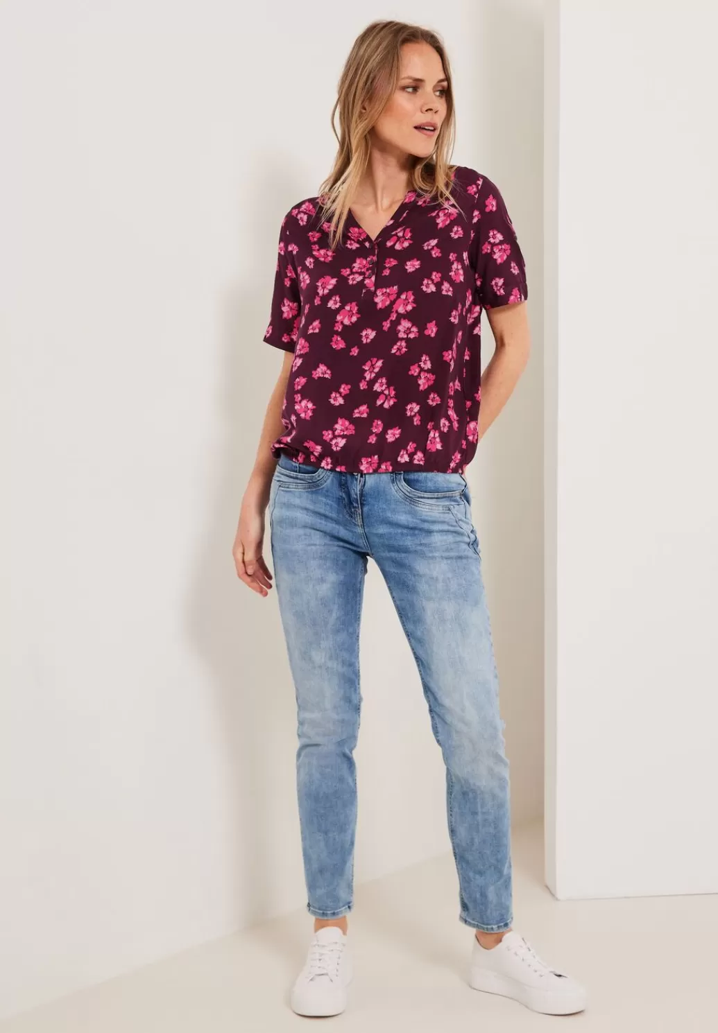 Street One Bluse Mit Blumenprint^Damen Kurzarm Blusen