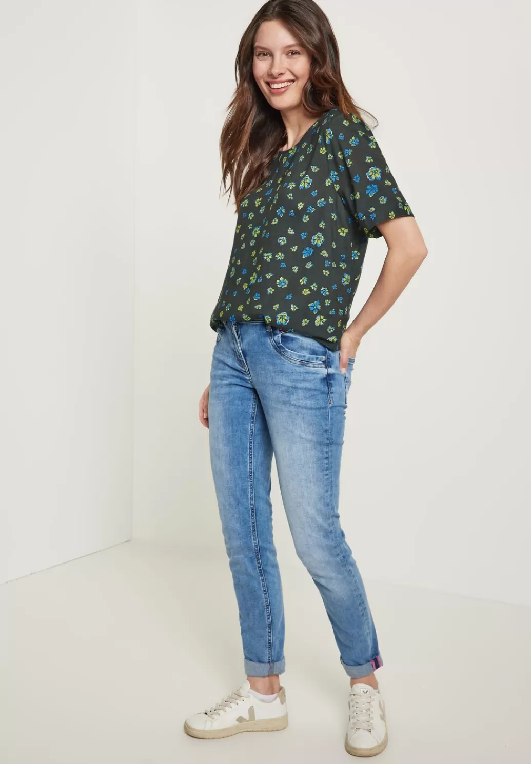 Street One Bluse Mit Blumenprint^Damen Kurzarm Blusen