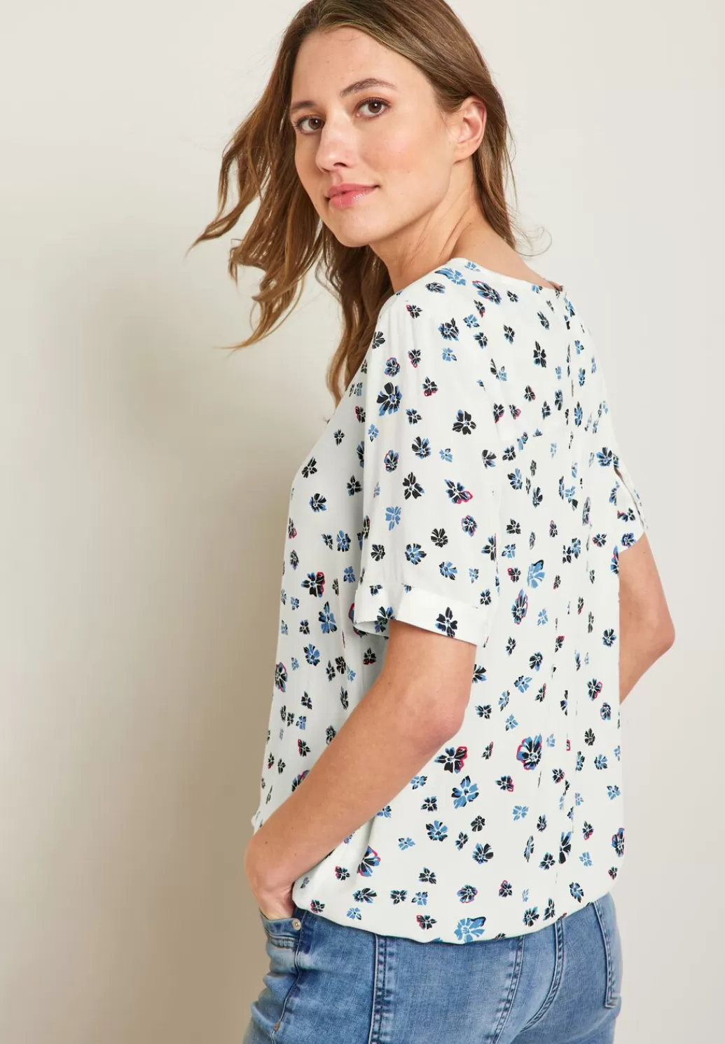 Street One Bluse Mit Blumenprint^Damen Kurzarm Blusen