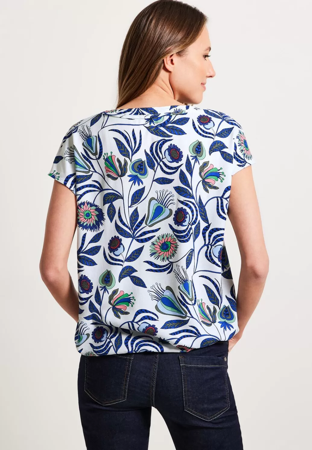 Street One Bluse Mit Blumenprint^Damen Kurzarm Blusen