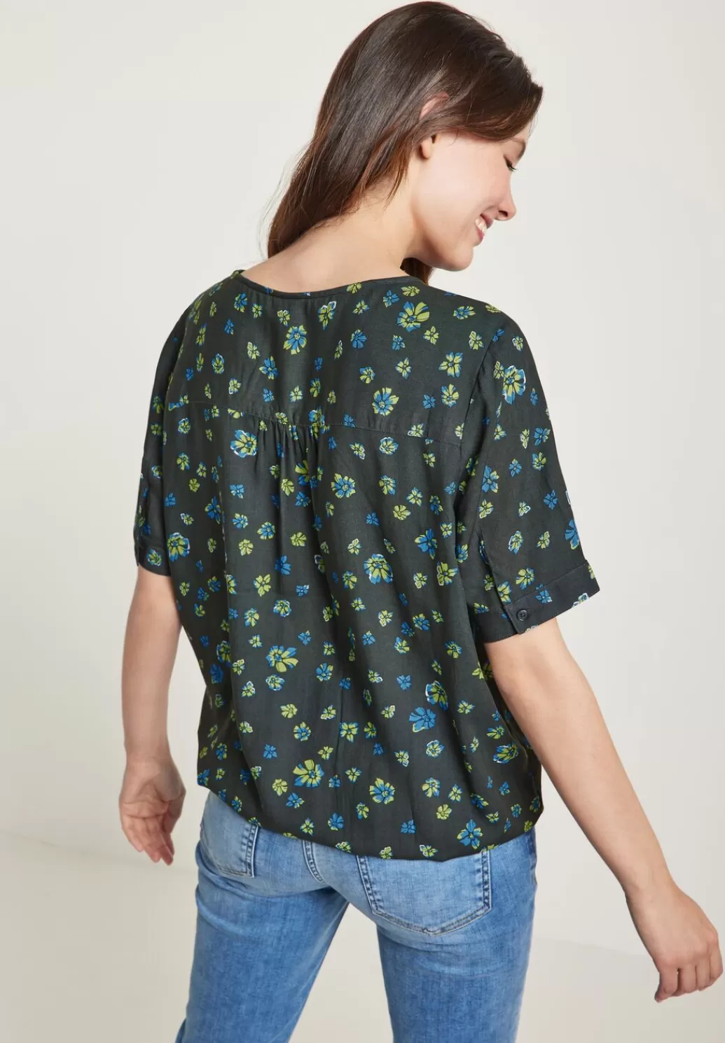 Street One Bluse Mit Blumenprint^Damen Kurzarm Blusen