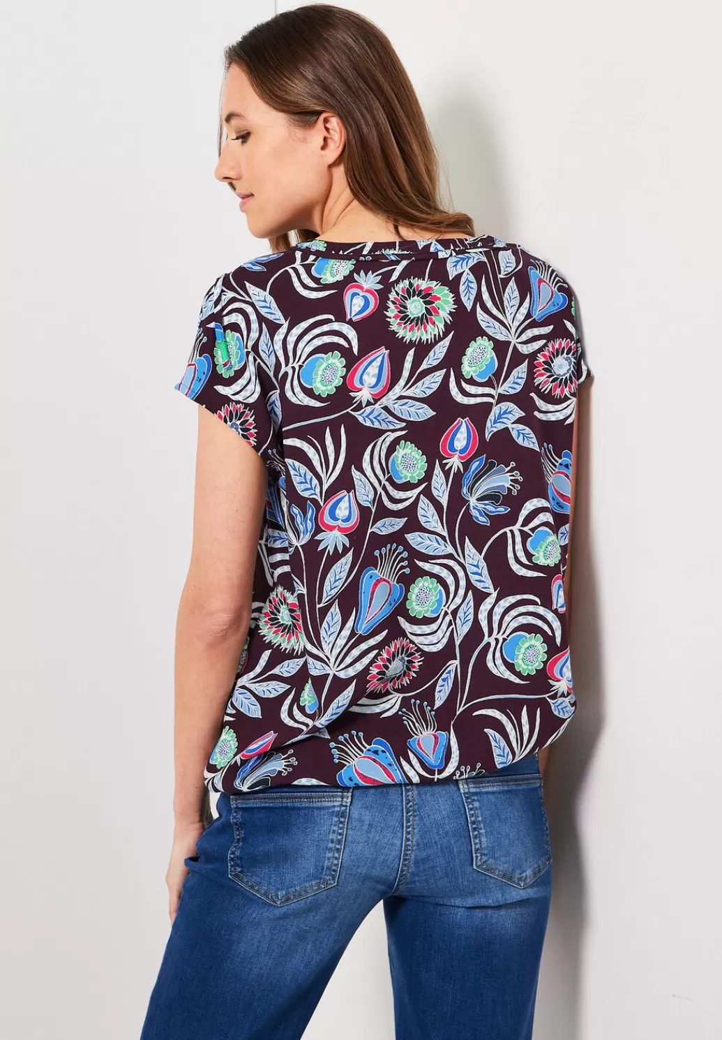 Street One Bluse Mit Blumenprint^Damen Kurzarm Blusen