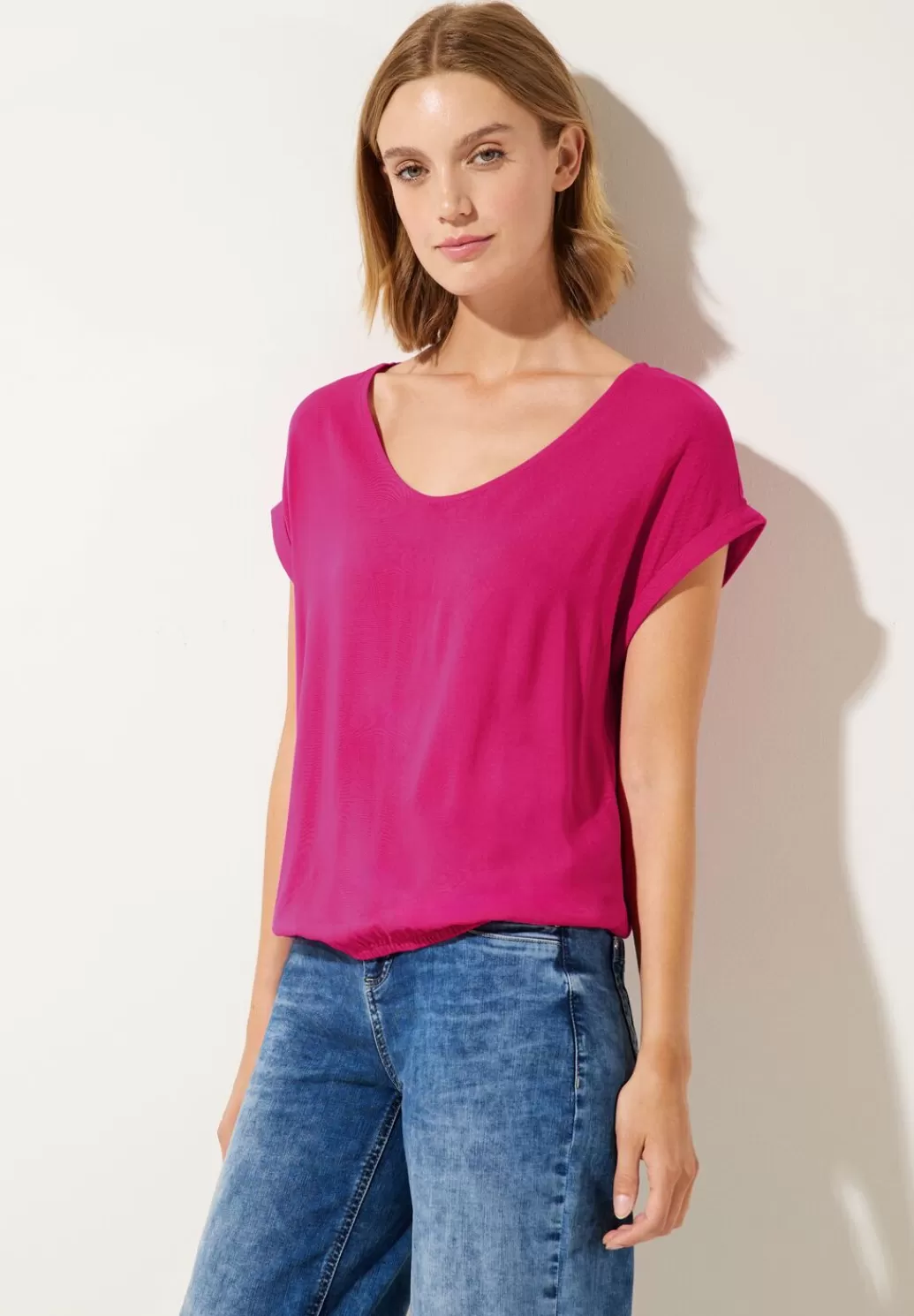 Street One Bluse Mit Elastiksaum^Damen Kurzarm Blusen