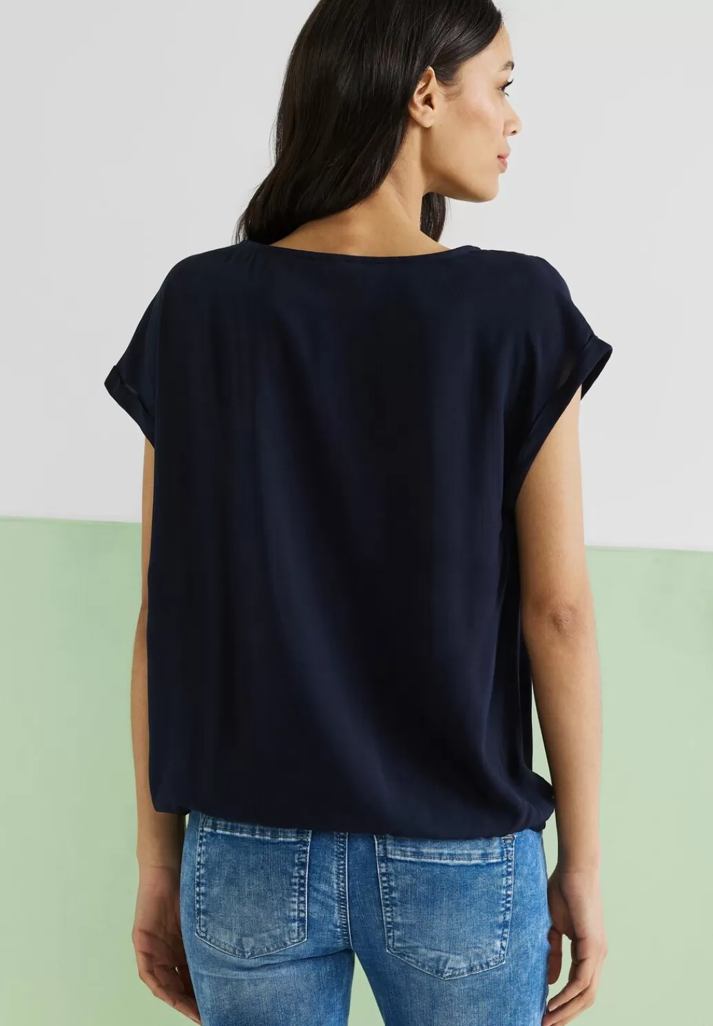 Street One Bluse Mit Elastiksaum^Damen Kurzarm Blusen