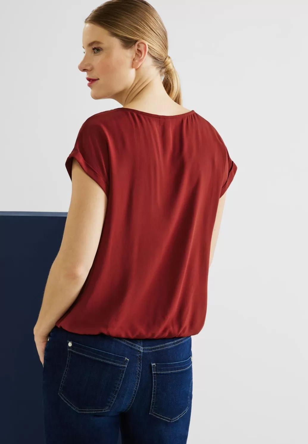 Street One Bluse Mit Elastiksaum^Damen Kurzarm Blusen