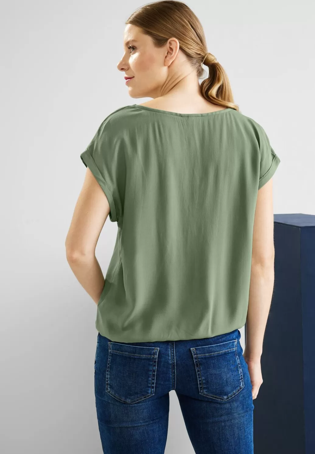 Street One Bluse Mit Elastiksaum^Damen Kurzarm Blusen