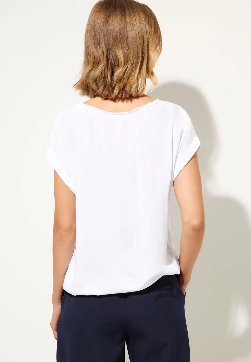 Street One Bluse Mit Elastiksaum^Damen Kurzarm Blusen