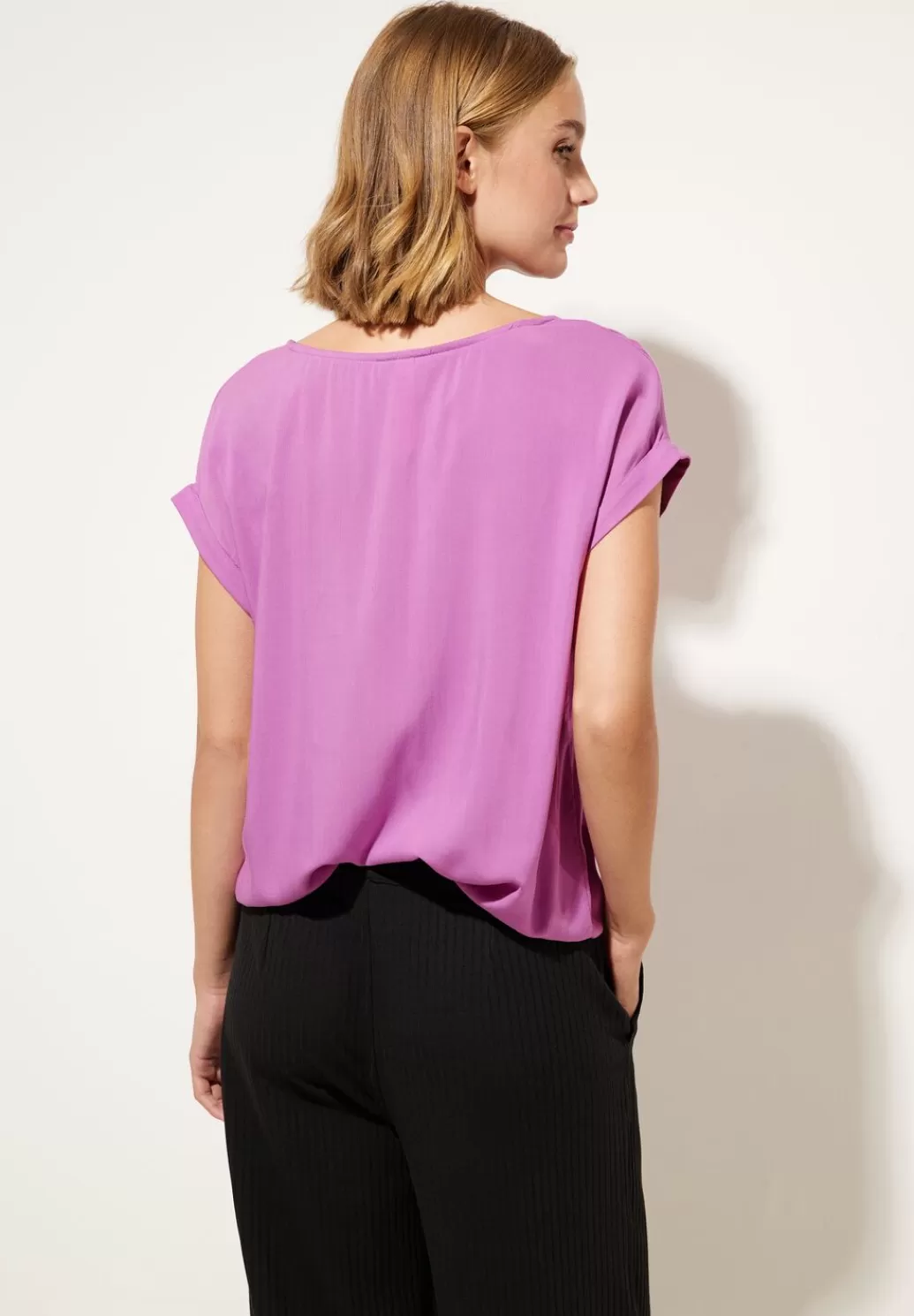 Street One Bluse Mit Elastiksaum^Damen Kurzarm Blusen