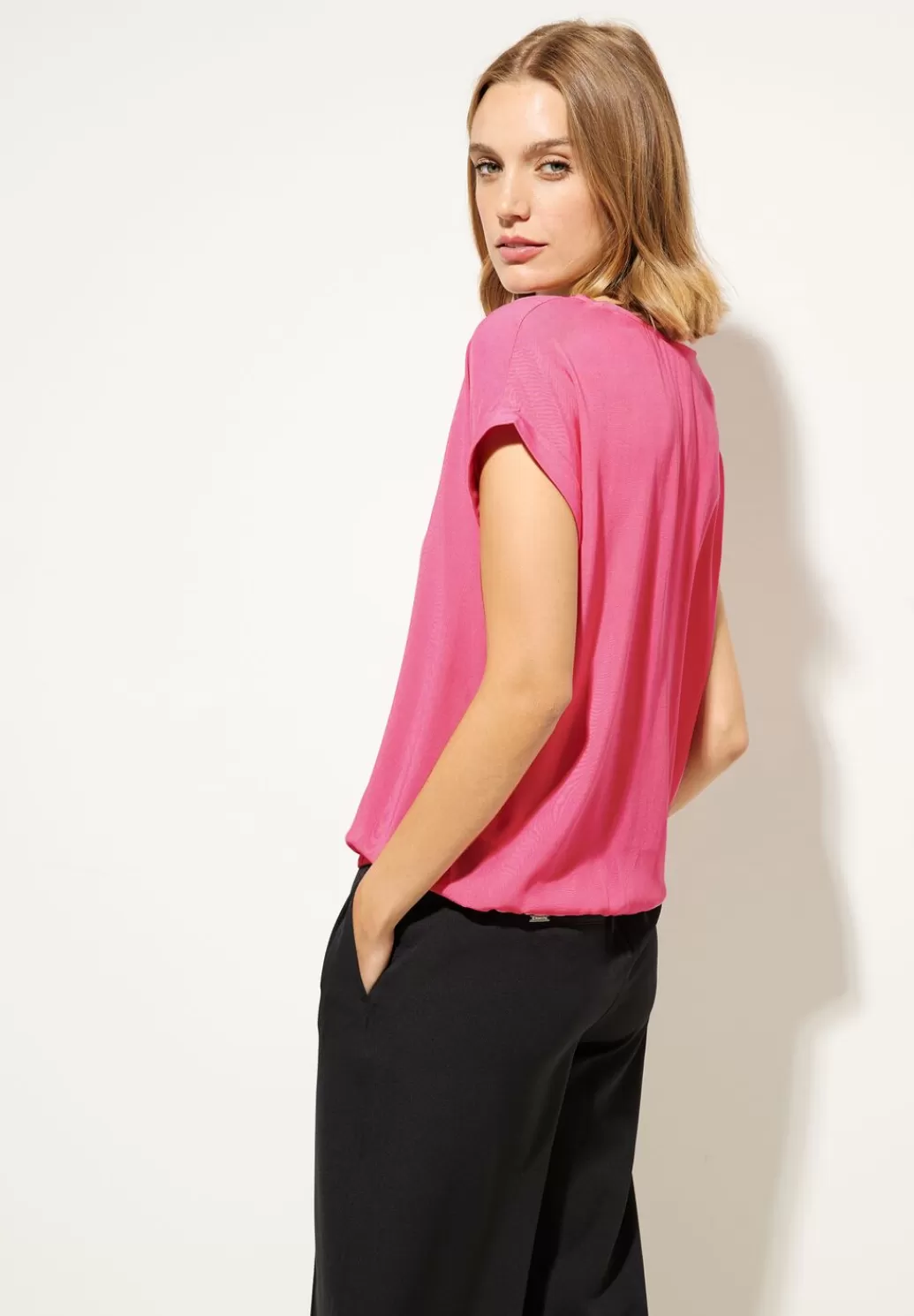 Street One Bluse Mit Elastiksaum^Damen Kurzarm Blusen