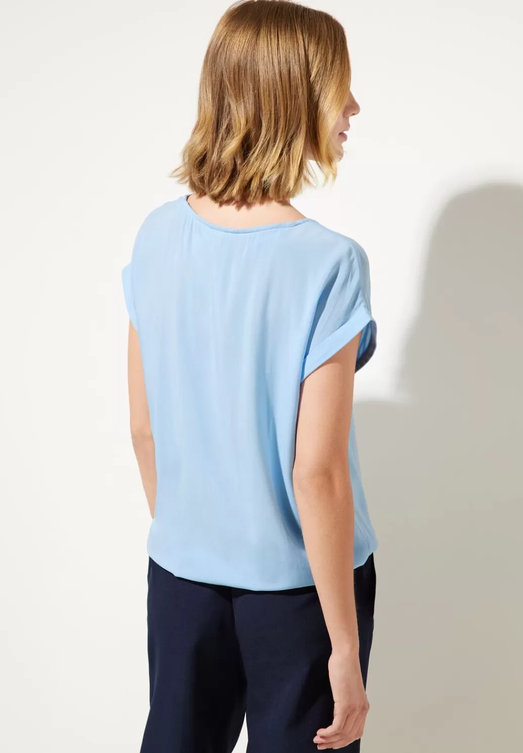 Street One Bluse Mit Elastiksaum^Damen Kurzarm Blusen