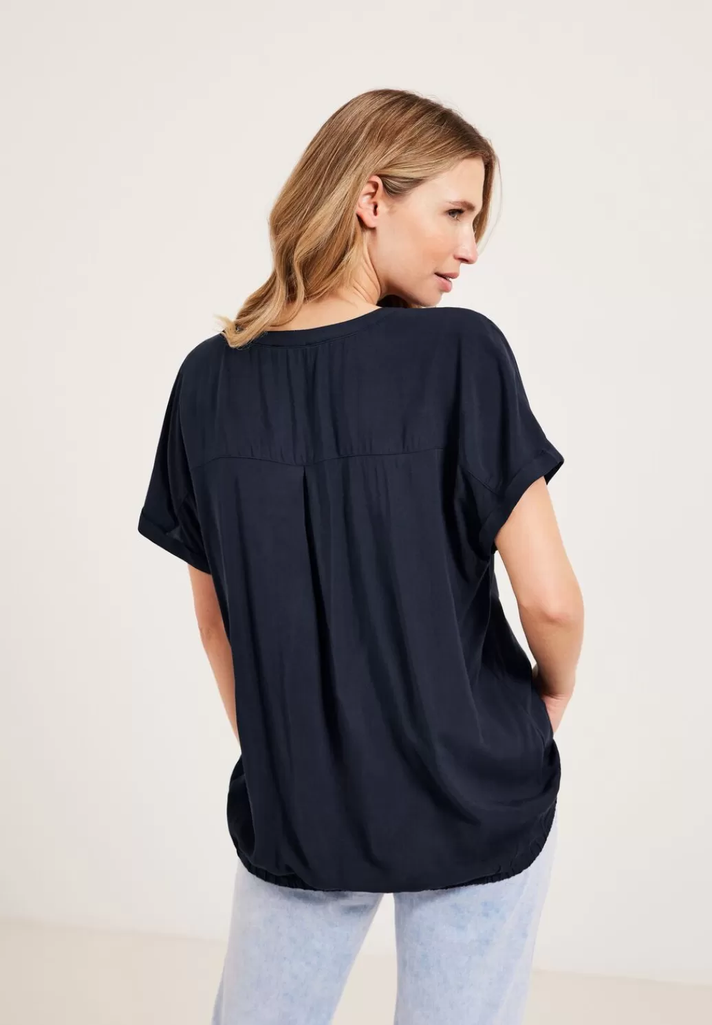 Street One Bluse Mit Elastiksaum^Damen Kurzarm Blusen