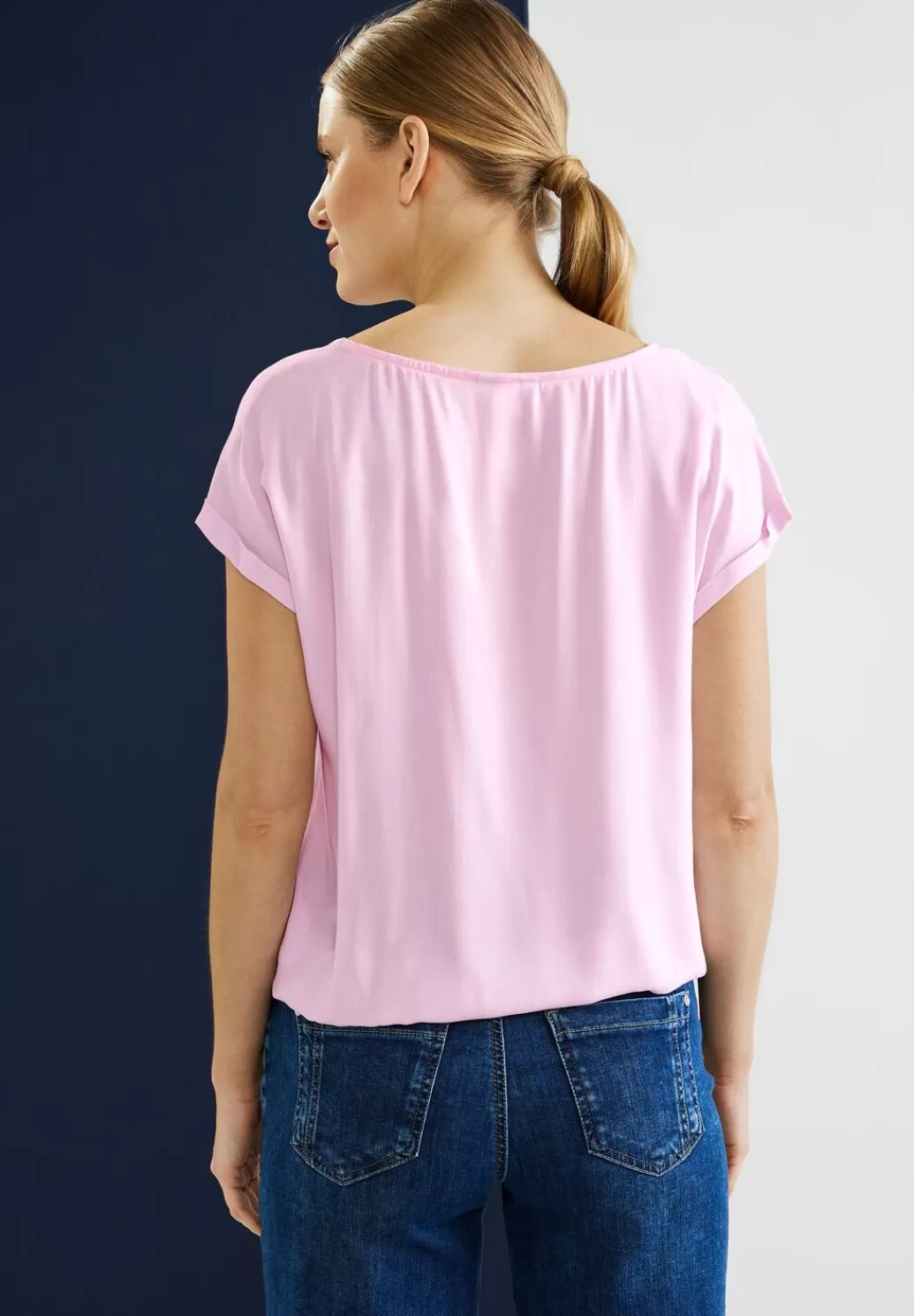 Street One Bluse Mit Elastiksaum^Damen Kurzarm Blusen