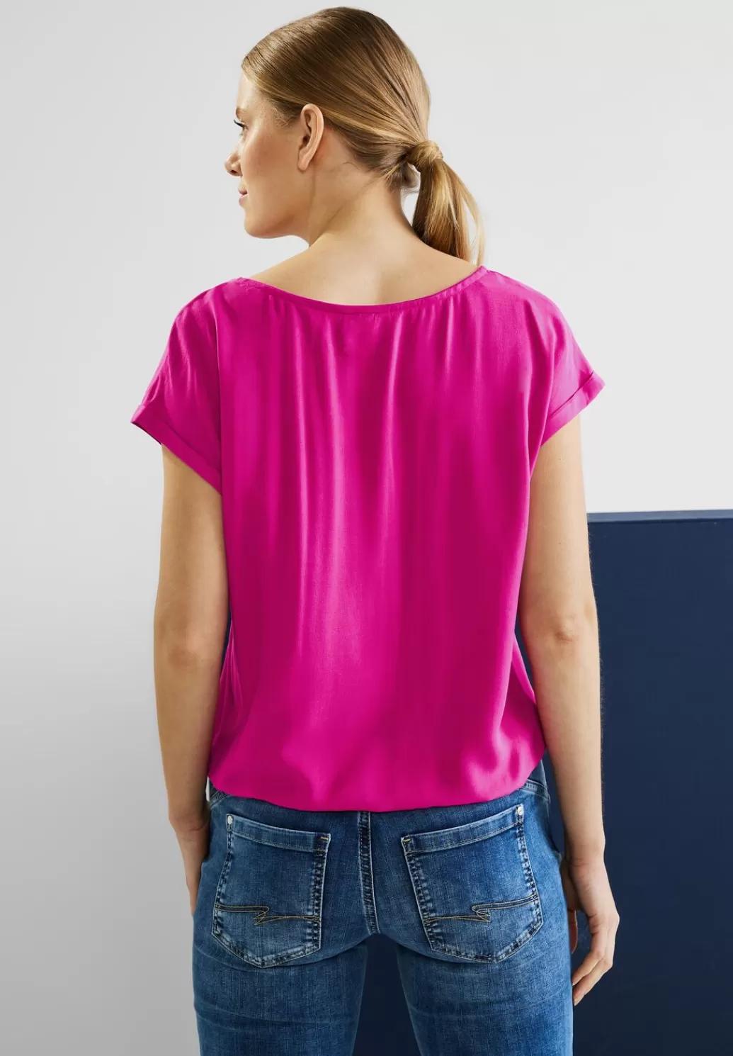 Street One Bluse Mit Elastiksaum^Damen Kurzarm Blusen