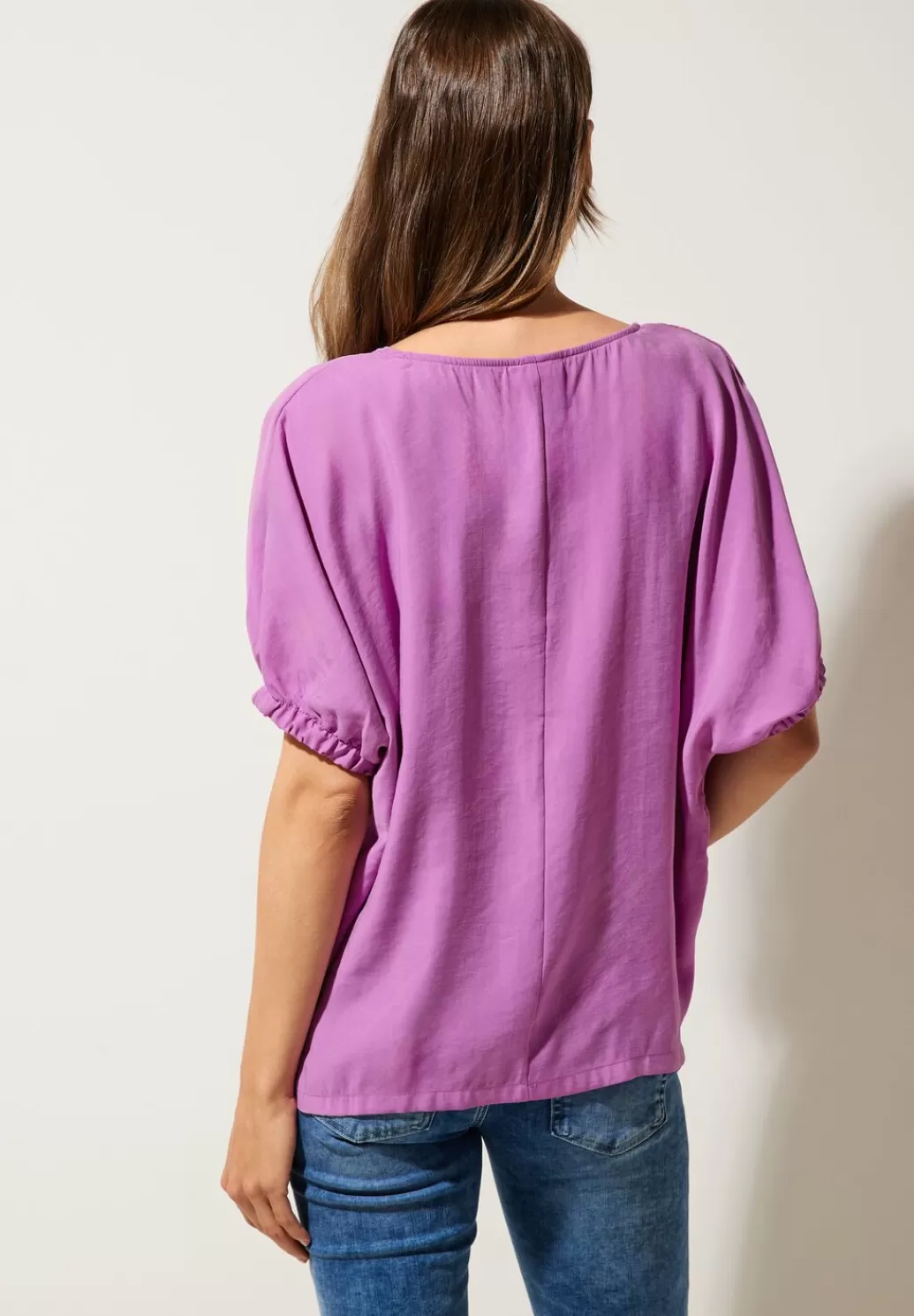 Street One Bluse Mit Gerafftem Halbarm^Damen Kurzarm Blusen