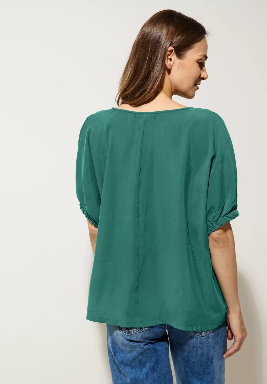 Street One Bluse Mit Gerafftem Halbarm^Damen Kurzarm Blusen