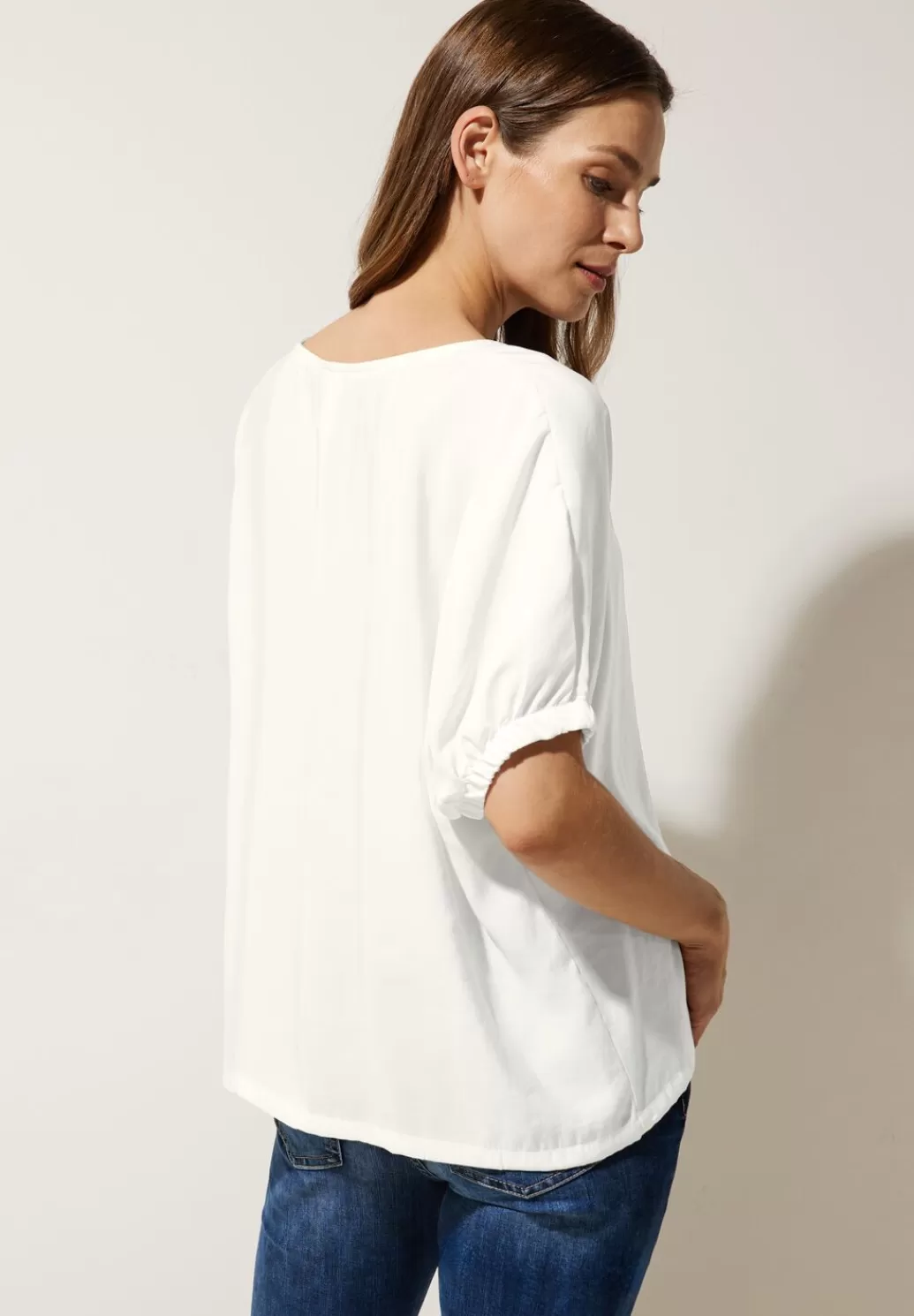 Street One Bluse Mit Gerafftem Halbarm^Damen Kurzarm Blusen