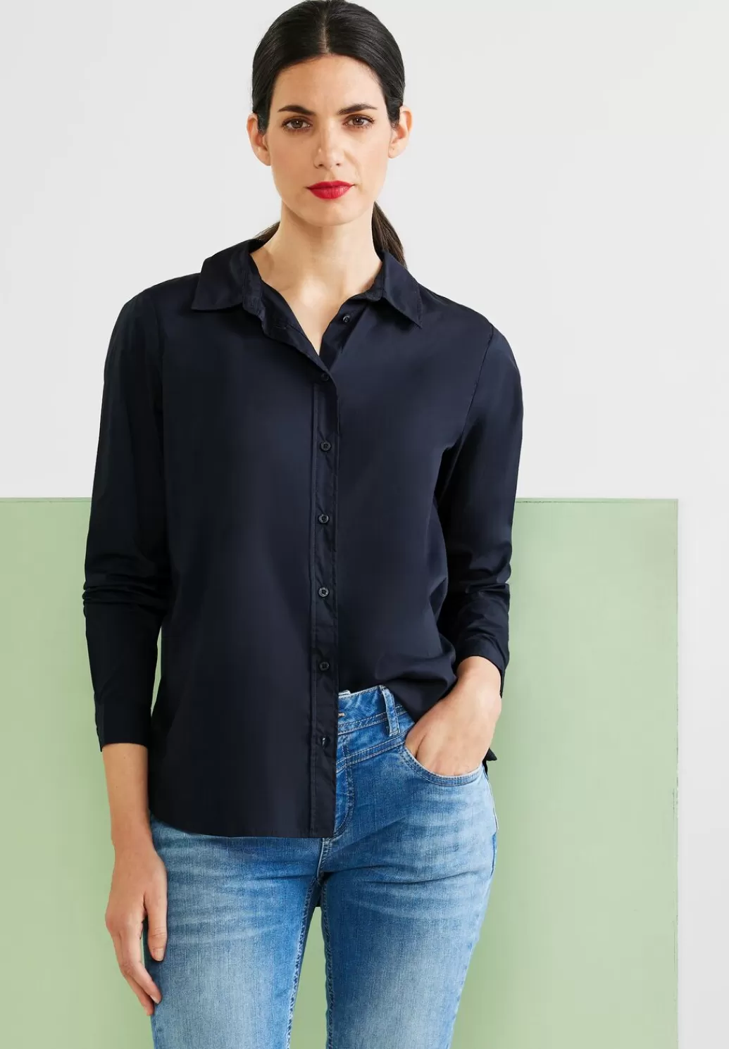 Street One Bluse Mit Knopfleiste^Damen Langarm Blusen